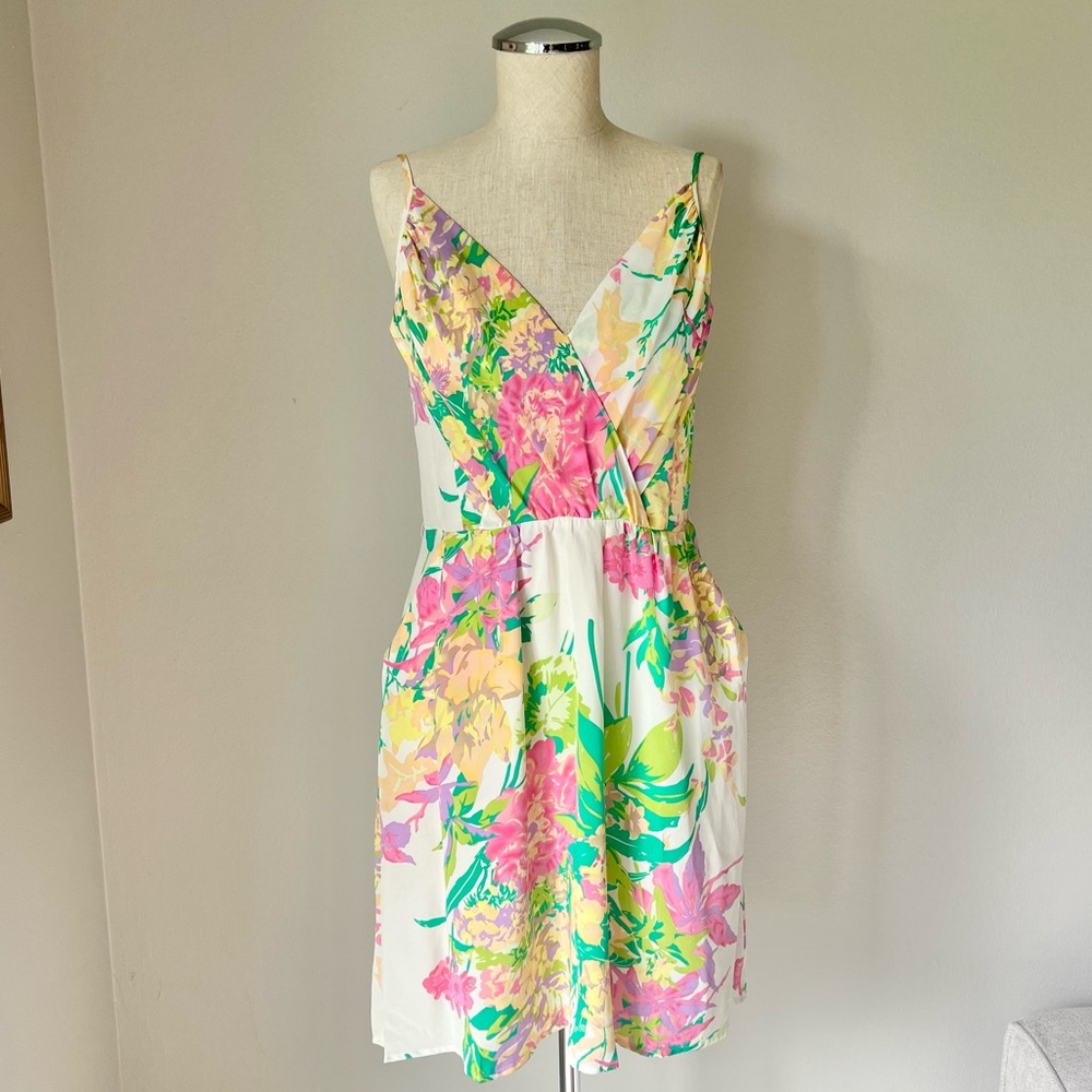 Yumi Kim Jayne 100% silk white zean floral dress